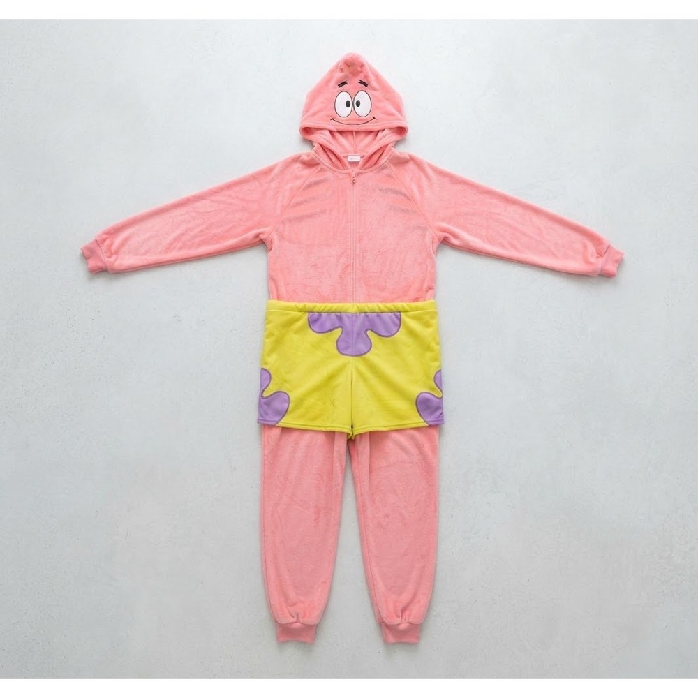 Nickelodeon SpongeBob SquarePants Patrick Star Pink Fleece Jumpsuit Costume S/M
